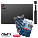 Tableta de dibujo XP PEN Deco 03 Inalámbrica 25.4x14cm (10x5.62&quot;) - Black/Red  + GRATIS 12 Pack Colores Acuarelables  - KT