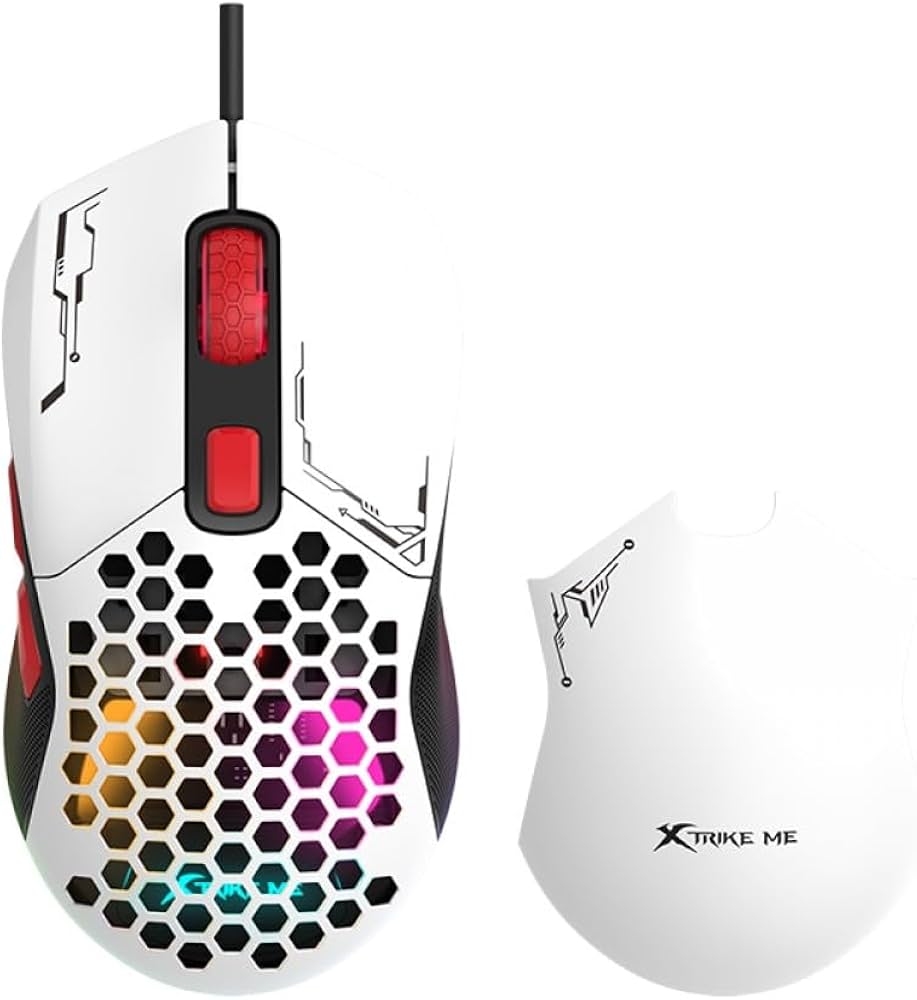 Mouse Gaming  XTRIKE ME GM-316W,  7200DPI, 6 Botones, RGB, USB, Blanco