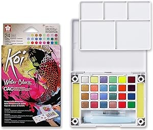 [15016] Estuche de Acuarelas Portatil con 24 colores pastel + Pincel Koi Sketch Box - KOI - XNCW-24N