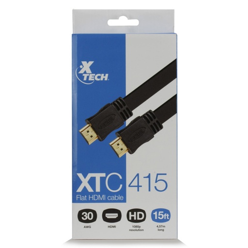 [16930] Cable XT Cbls FLAT HDMI XTC-415 15ft M/M, XTC-415