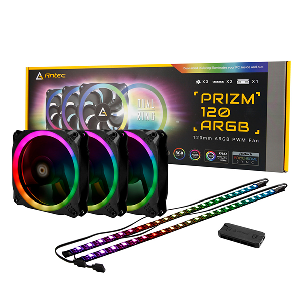Ventilador Antec Prizm 120 ARGB 3+2+Controlador, 2000rpm