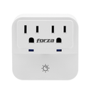 Toma corriente Forza FWT-201, lampara Led