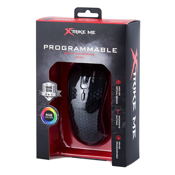 Mouse Gaming Xtrike Me GM-512 6200DPI 7 Botones USB