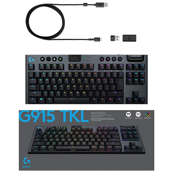Teclado Mecánico Logitech G915  TKL Tenkeyless LIGHTSPEED RGB