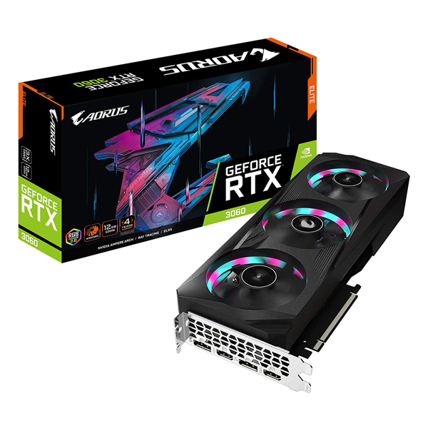 Tarjeta de Video AORUS RTX 3060TI ELITE 8G - Gigabyte GV-N306TAORUS E-8GD