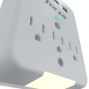 Protector de Voltaje Forza  1875W/490 Joules, 3 Tomas (2 USB-A + 1 USB Tipo C)FWT-331USBC