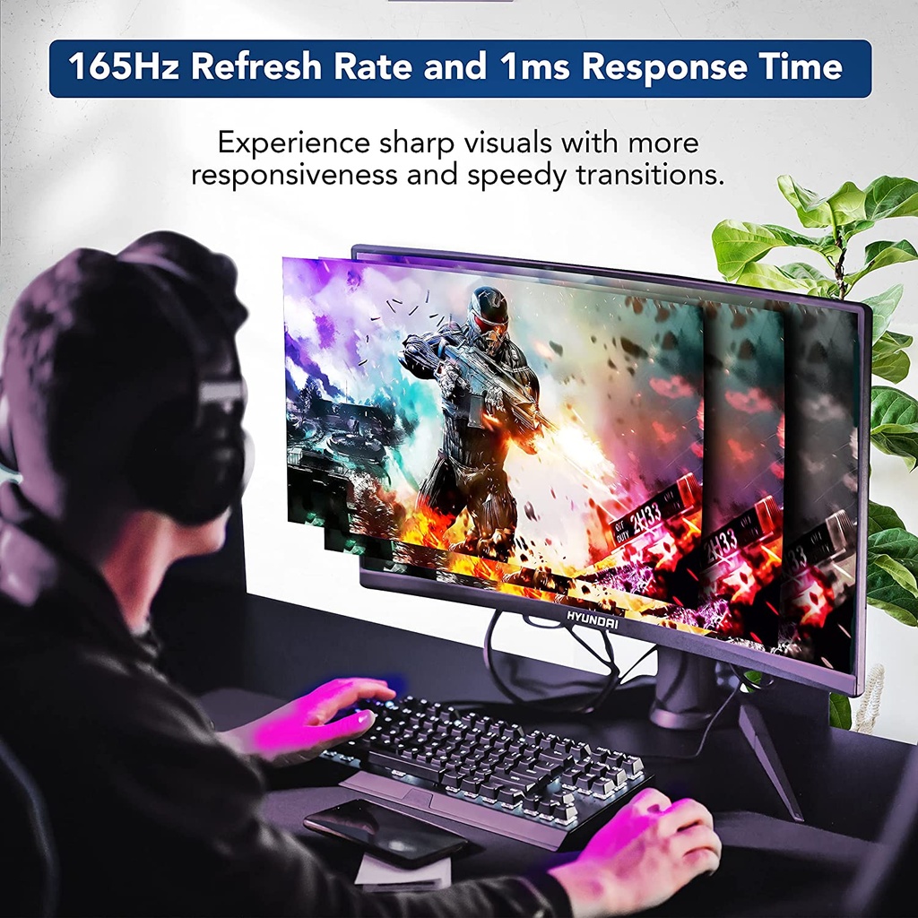 Monitor Gaming Hyundai 32" FHD, Curved, 34CGM Series 165Hz – Black