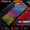 Teclado Mecánico XTRIKE ME GK-985P,  60% USB Switch AZUL