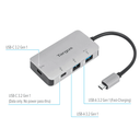 Targus HUB USB-C a 2X USB-A/USBC 100W - ACH228USZ