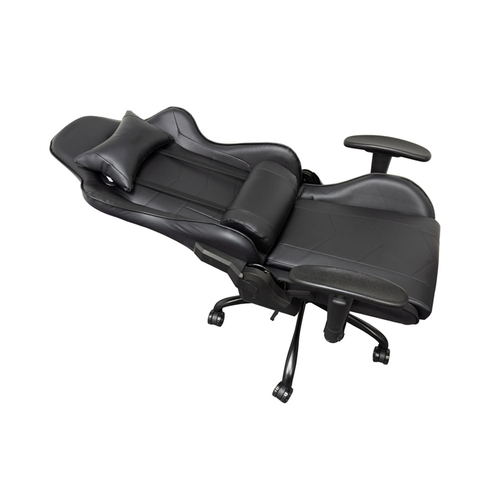 Silla Gamer T-Dagger Mustang - Negro Base Metalica - Descansa-brazos ajustables - Reclinable T-TC700BK