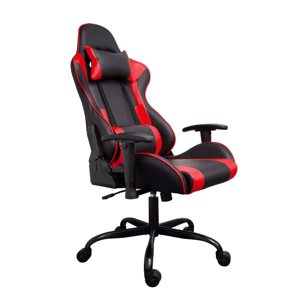 Silla Gamer T-Dagger Mustang - Negro/Rojo Base Metalica - Descansa-brazos ajustables - Reclinable T-TC700RD