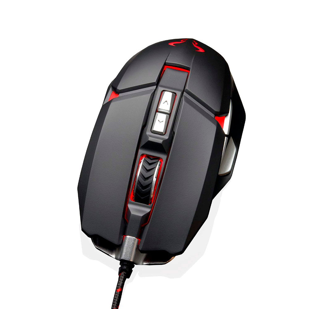 Mouse Gaming Riotoro Aurox Black Prism RGB, 10,000 DPI, Optical USB