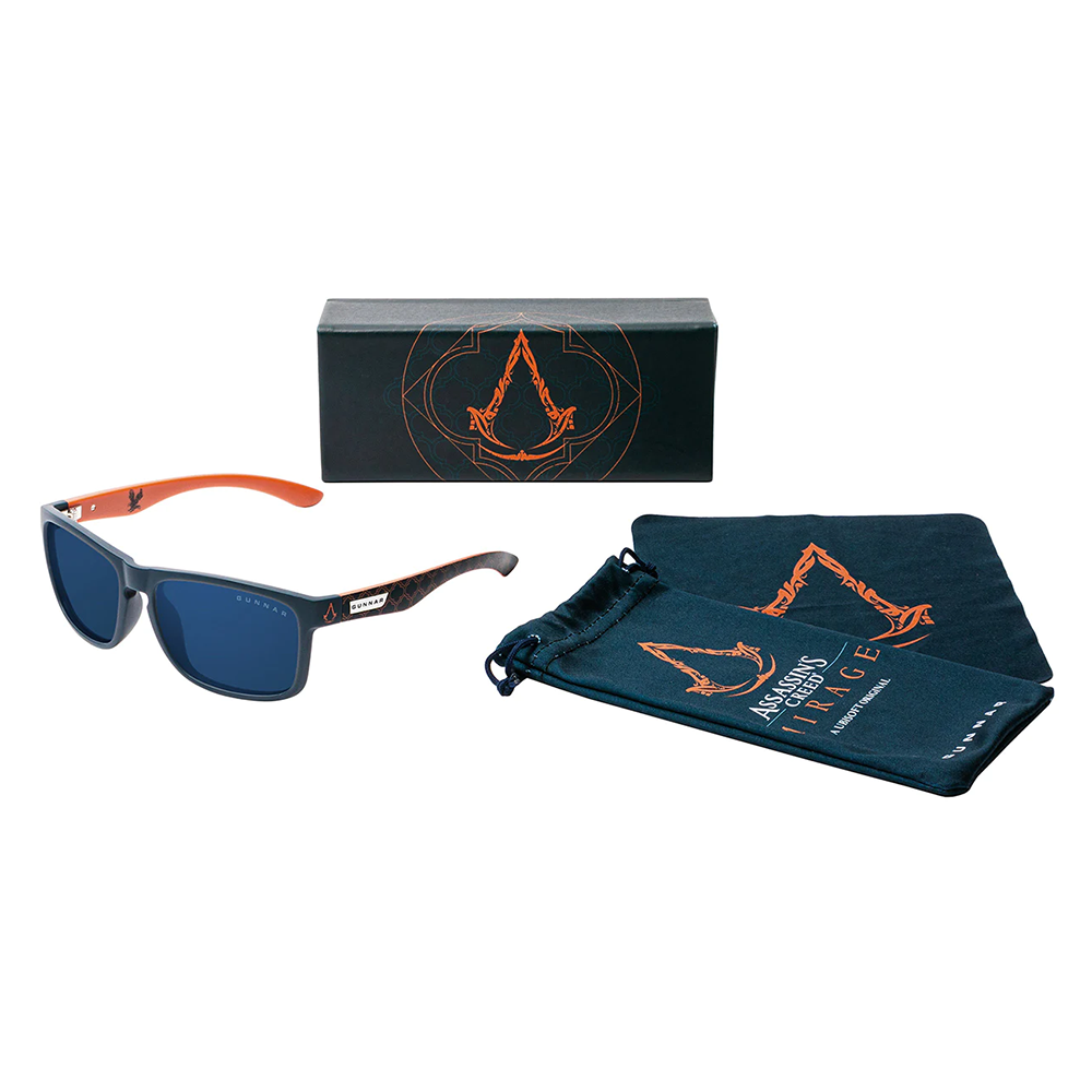 Gafas GUNNAR INTERCEPT AC ASSASIN´S CREED Edition, MIRAGE INDIGO/Amber, G-Shield™ lens coating: anti-reflective,  resistant & oleophobic -INT-18201