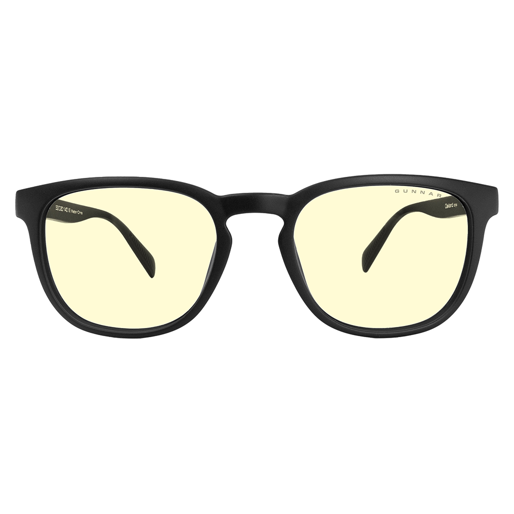 Gafas GUNNAR OAKLAND ONYX/A, Color lente Amber, Low Bridge Fit Compatible, Blocks harmful blue light and 100% UV - OAK-00101