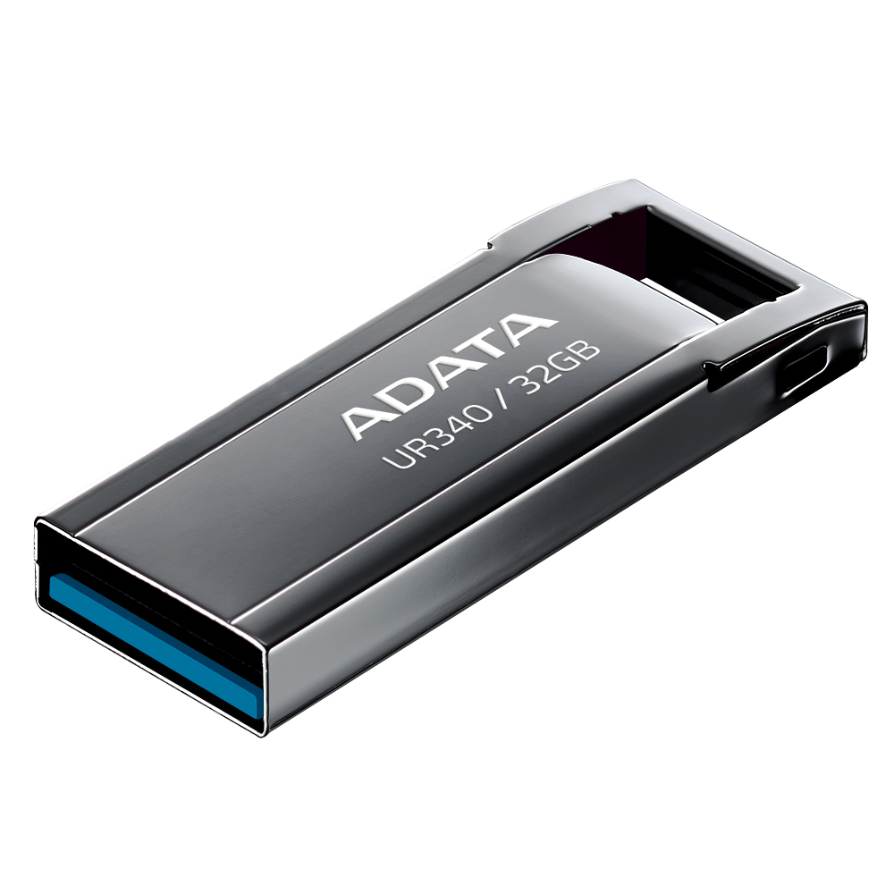 Memoria USB Adata UR340  32GB, USB 3.2, Lectura 100 MB/s, Negro AROY-UR340-32GBK