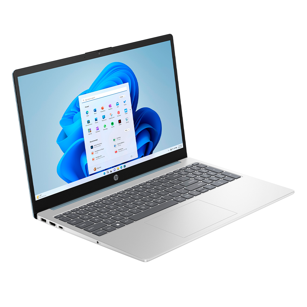Laptop HP modelo 15-fc0008la 15.6"  Ryzen 5 7520U, DDR5 8GB, 512GB SSD, Blue W11+ Mochila 80M35LA#ABM