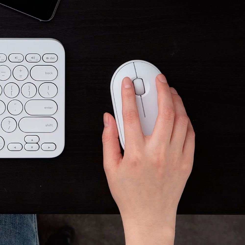 Mouse Logitech M350 Pebble Wireless Off-White 910-005770