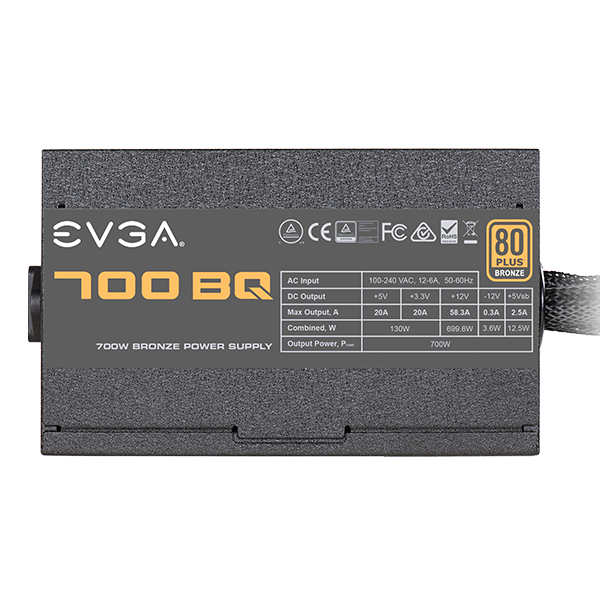 Fuente de Poder EVGA BQ 80+ BRONZE 700W Semi Modular