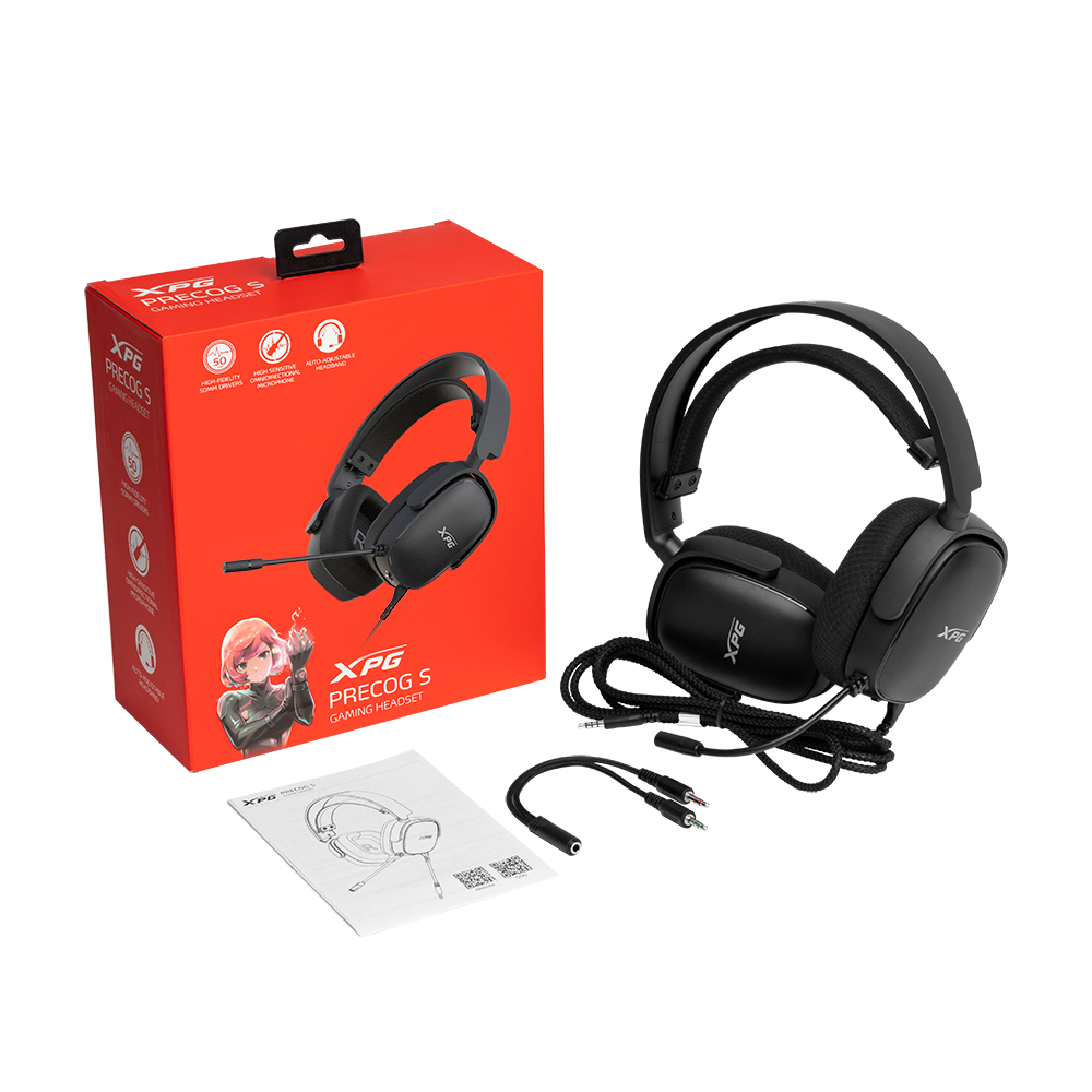 Headset Gaming XPG  PRECOG S, 3.5mm, Negro PRECOGS-BKCWW 