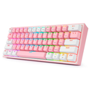 Teclado Gaming Redragon FIZZ PRO Mecánico, Inalámbrico, ROSA, SWITCH RED K616-RGB