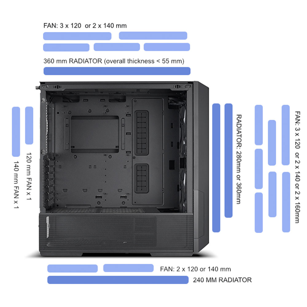Case Lian Li - LANCOOL 216R -Black G99.LAN216RX.00
