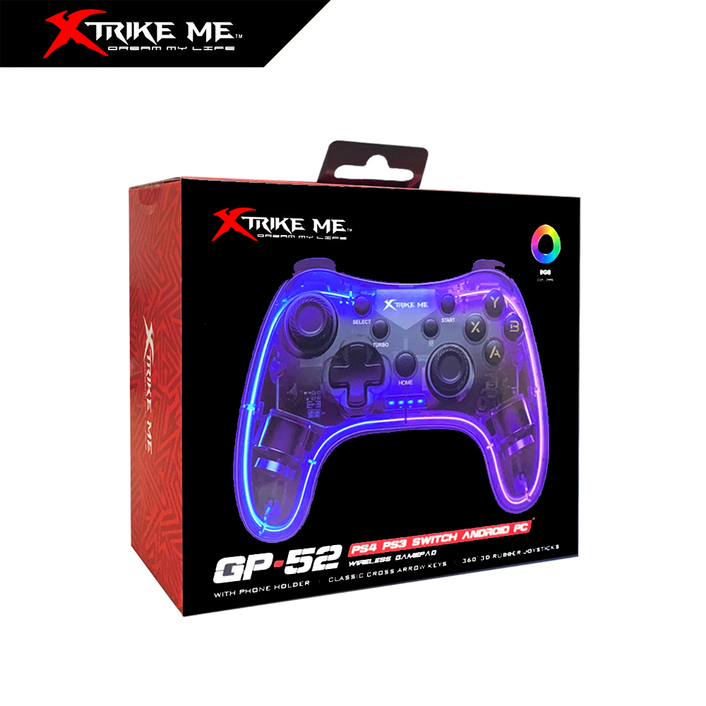 Control para Juegos WIRELESS GAMEPAD XTRIKE GP-52, Compatible con Android / IOsPC/ PS3/ PS4 / Nintendo Swith