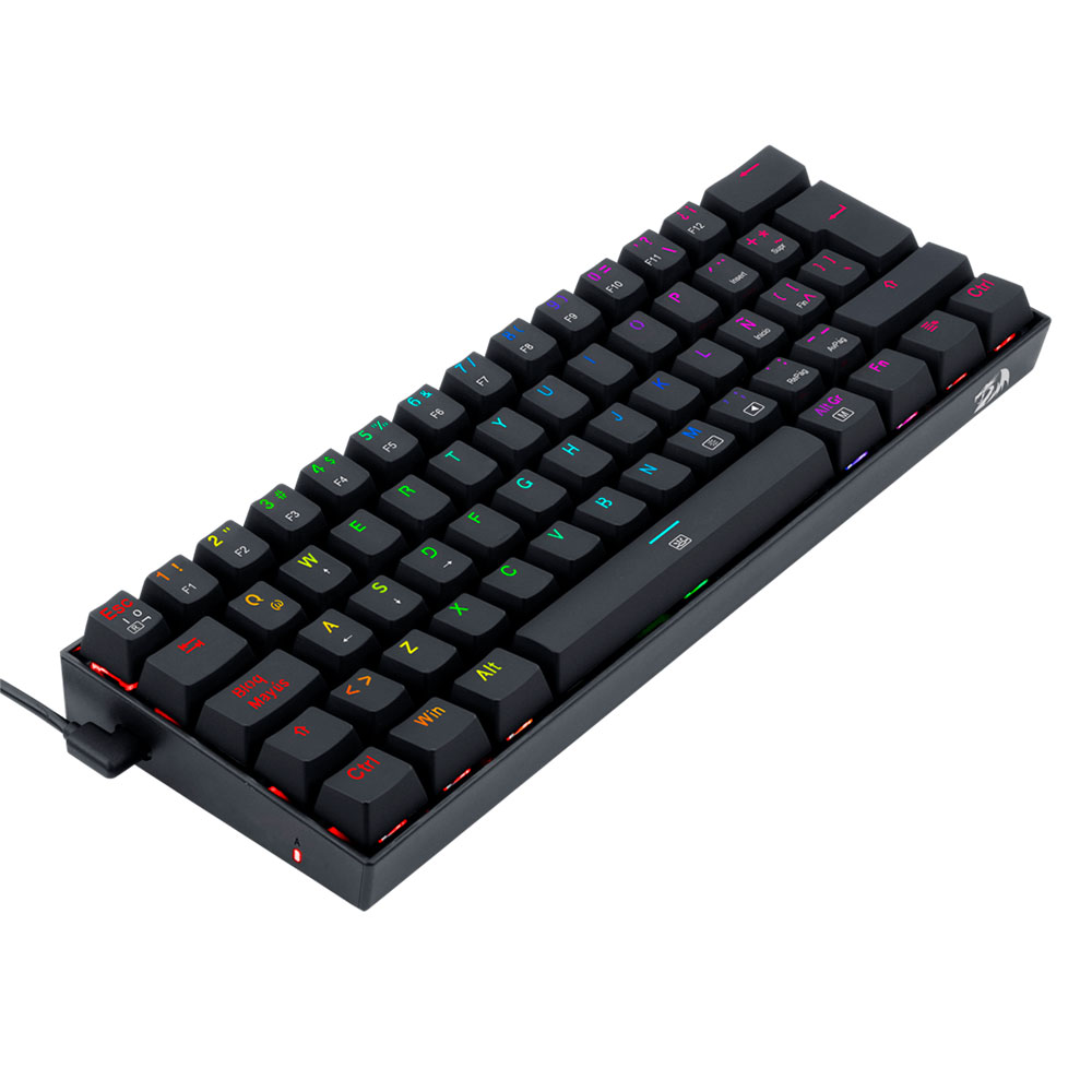 Teclado Mecanico Redragon Gaming Dragonborn Negro RGB, Switch Azul, Conexión USB, K630RGB