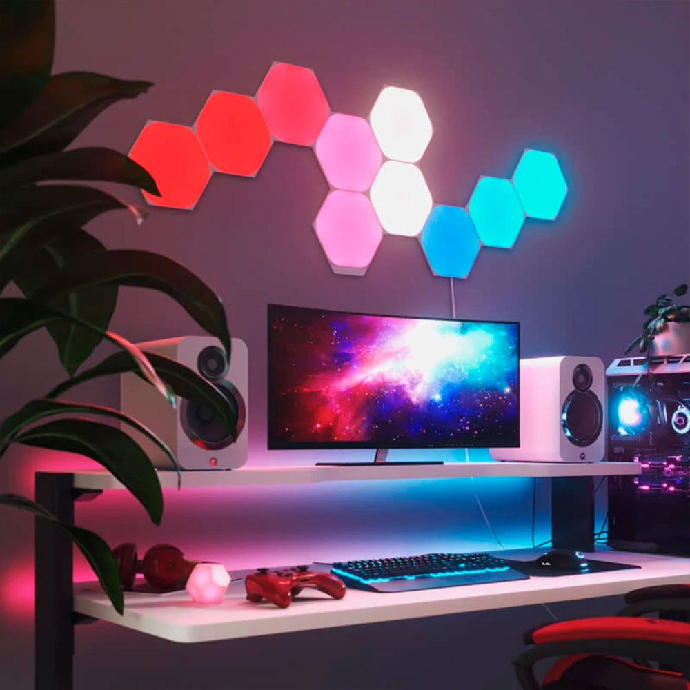 Paneles Nanoleaf Hexagonales LED RGB Kit 3 Paneles NL42-0001HX-3PK