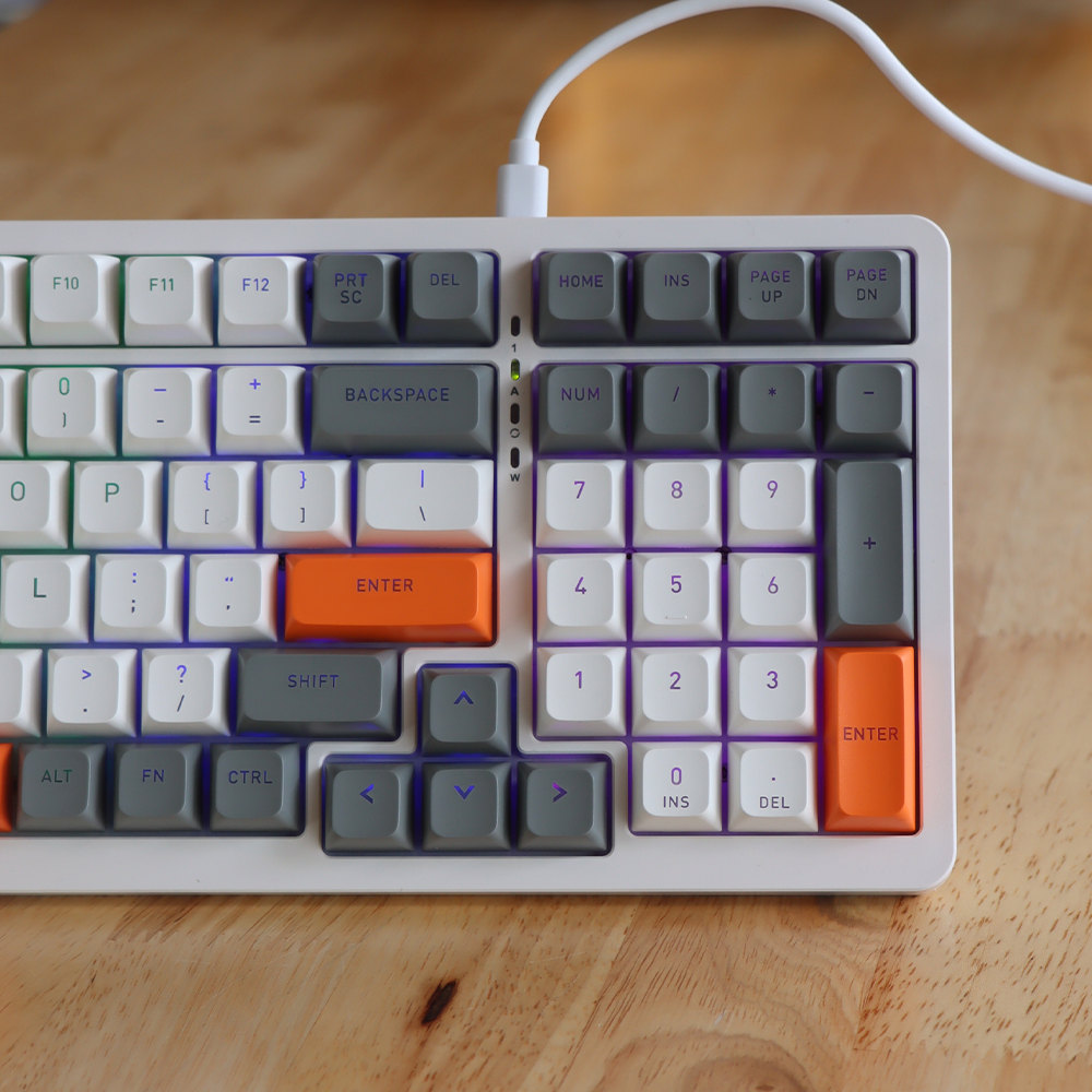 Teclado Mecanico SUNROSE JK100 Wired 98 RGB backlight, Colorful Keycap, Swtich Red