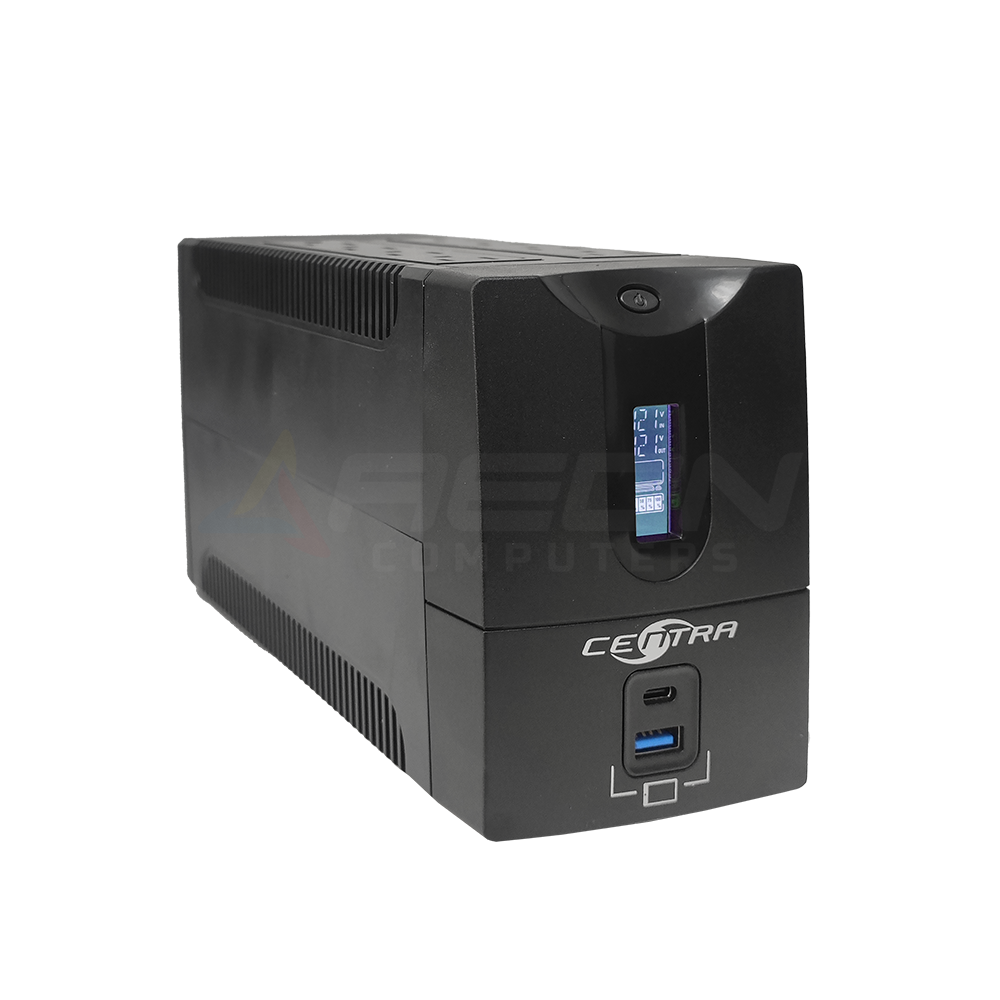 UPS Centra ECO LCD 700VA/350W, 8 Salidas, (4 Regulador / 4 Respaldo de Energia), x1 USB tipo A 2.1, x1 tipo C, CH700LCD
