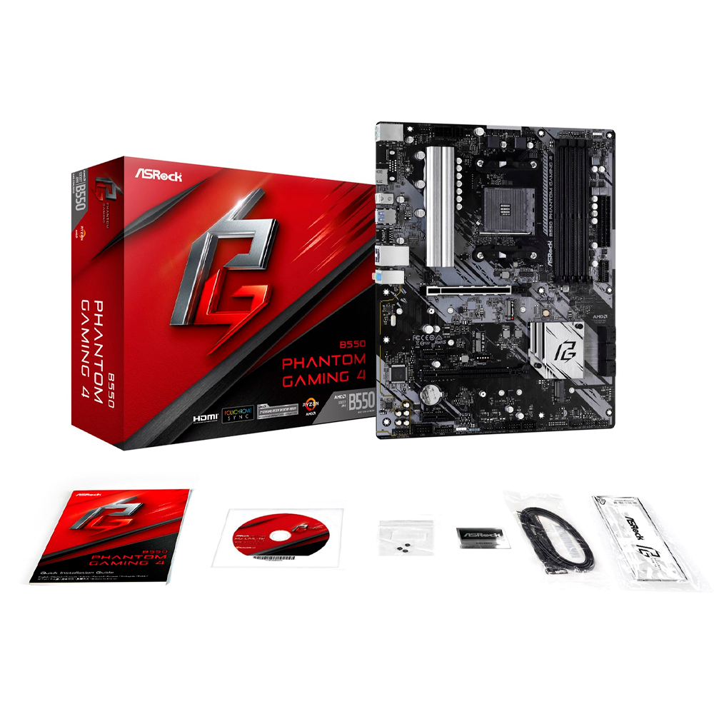 Motherboard ASROCK ATX B550 PHANTOM GAMING4 DDR4 AMD Ryzen M.2 PCIe GEN AM4