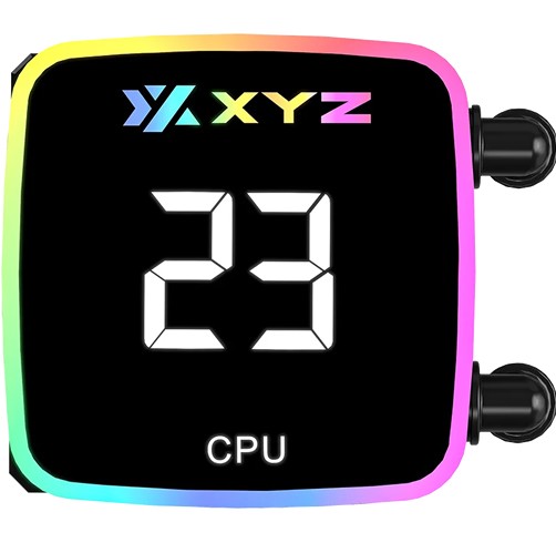 Enfriamiento liquido XYZ Aquaplus 360 Negro A-RGB - XYZ-SA-845, LGA 115X/1366/2011/1700/1200/1851, AM4 Y AM5, PANTALLA LCD