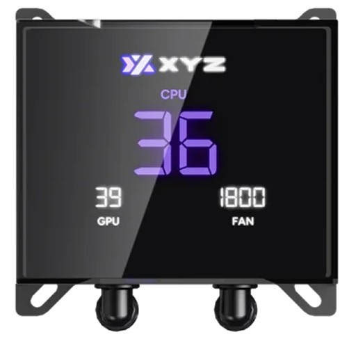 Enfriamiento liquido XYZ Hydrotemp 360mm Negro - XYZ-SA-850, LGA 115X/1366/2011/1700/1200/1851, AM4 y AM5, Pantalla LCD Extraible, ventiladores PWM Vortex PRO