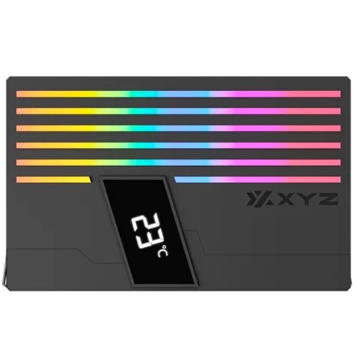 Enfriamiento XYZ Thermax 4 Pulsar ARGB, Pantalla Digital. Negro, 120mm, LGA 115X/1366/2011/1700/1200/1851, AM3-AM4-AM5