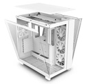 Case NZXT H9 Flow, Mini-ITX, Micro-ATX, ATX, Vidrio templado, 4 ventiladores   CM-H91FW-01 color Blanco