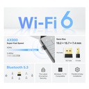 Adaptador USB TP-Link AX900 Nano Wi-Fi 6 Bluetooth 5.3 USB Adapter, TX10UBNANO