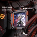 Enfriamiento Liquido Darkflash  DH240S RGB NEGRO -  240mm,  320*320 resolution IPS LCD, Control via Software, 3-stage bomba de agua, Intel, AMD, compatible con: Aura, Mystic, Fusion, Polychrome