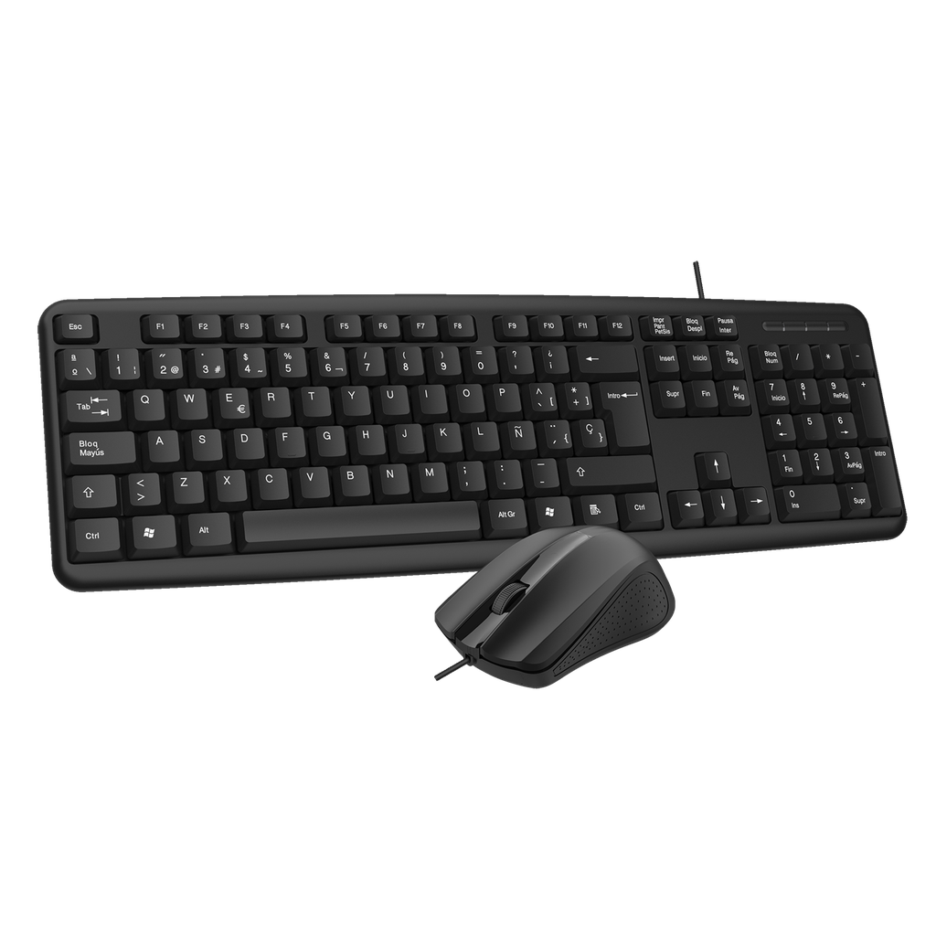 AON COMBO KB-MOUSE AO-KB-1000 FLEXI FOCUS- 100 USB BLACK