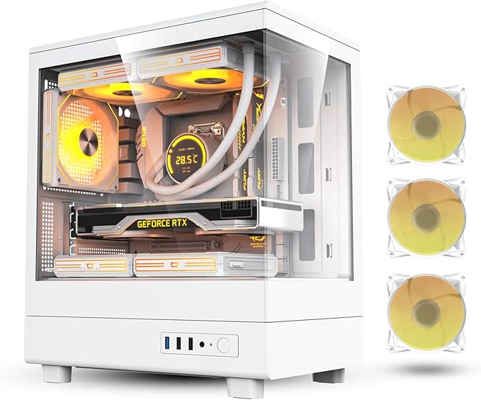 Case Darkflash  DB330M Tempered Glass M-ATX/ITX Gaming PC Case with 3x 120MM ARGB Fans