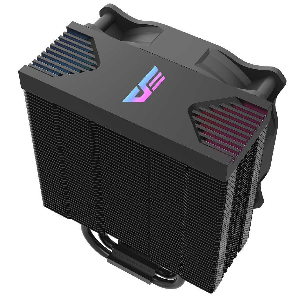 Disipador de calor DarkFlash Darkair PRO, ARGB, 4 pipas, 120mm, Max TDP 180W- Negro