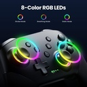 Control Inalambrico VOYEE, Compatible con Nintendo Switch Lite/Oled, PC, HOLO efect sticks con 9 colores, 