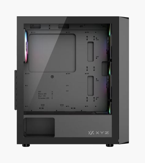 Case XYZ Airone 50 MESH,  NEGRO, ATX,  MIcro ATX, ITX- 4 fans, ARGB, X-CS-AIRONE50-M-B/XYZ-SA-953