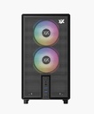 Case XYZ, ATOM, Incluye 3 x 120mm Pulsar ARGB fans X- Soporta M-ATX, and ITX, CS-ATOM-B/XYZ-SA-912
