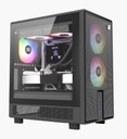 Case XYZ, ATOM, Incluye 3 x 120mm Pulsar ARGB fans X- Soporta M-ATX, and ITX, CS-ATOM-B/XYZ-SA-912