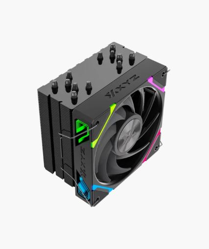 Disipadro XYZ THERMAX 6 NEGRO, 120mm Fan ARGB pwm, 6 Pipes, 18.5db, Intel: LGA 775/1150/1151/1155/1156/1200/1366/1700/2011/1851 AMD: AM3/AM4/AM5