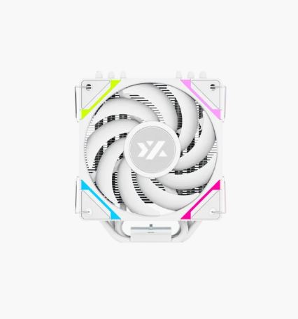 Disipador XYZ THERMAX 6 BLANCO, TDP: 225W, 120mm Fan ARGB pwm, 6 Pipes, 18.5db, Intel: LGA 775/1150/1151/1155/1156/1200/1366/1700/2011/1851 AMD: AM3/AM4/AM5
