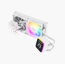 Enfriamiento liquido XYZ Aquapulse 240mm BLANCO - XYZ-SA-840, 240mm,  LGA 115X/1366/2011/1700/1200/1851, AM4 Y AM5, PWM 4 pines + ARGB 3 pines (5V)