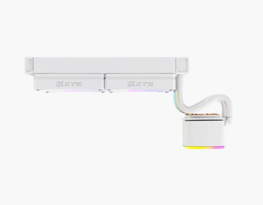 Enfriamiento liquido XYZ Aquapulse 240mm BLANCO - XYZ-SA-840, 240mm,  LGA 115X/1366/2011/1700/1200/1851, AM4 Y AM5, PWM 4 pines + ARGB 3 pines (5V)