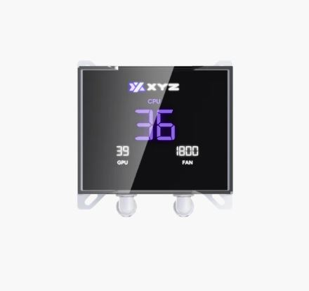Enfriamiento liquido XYZ Hydrotemp 240mm BLANCO - XYZ-SA-850, LGA 115X/1366/2011/1700/1200/1851, AM4 y AM5, Pantalla LCD Extraible, ventiladores PWM Vortex PRO