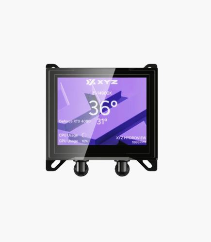 Enfriamiento liquido XYZ HydroView 240mm Negro - XYZ-ventiladores 2500rpm,  Pantalla LCD 3.5",  ventiladores PWM Vortex PRO